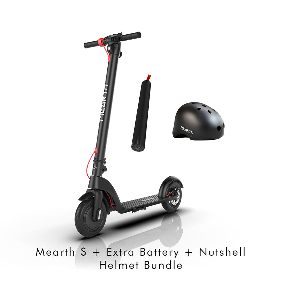Mearth S E Scooter Extra Battery Nutshell Helmet Electric Scooter